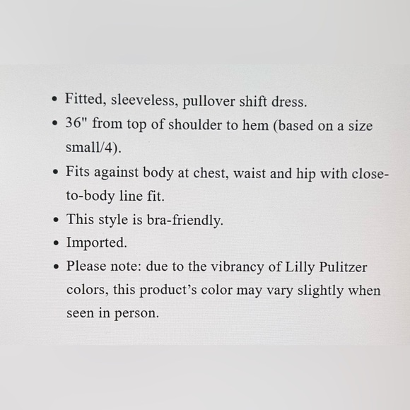 Lilly Pulitzer the Lilly shift seaside garden floral dress, new with tags, sz 6 - Picture 7 of 7